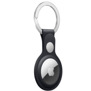 AirTag Leather Key Ring - Midnight